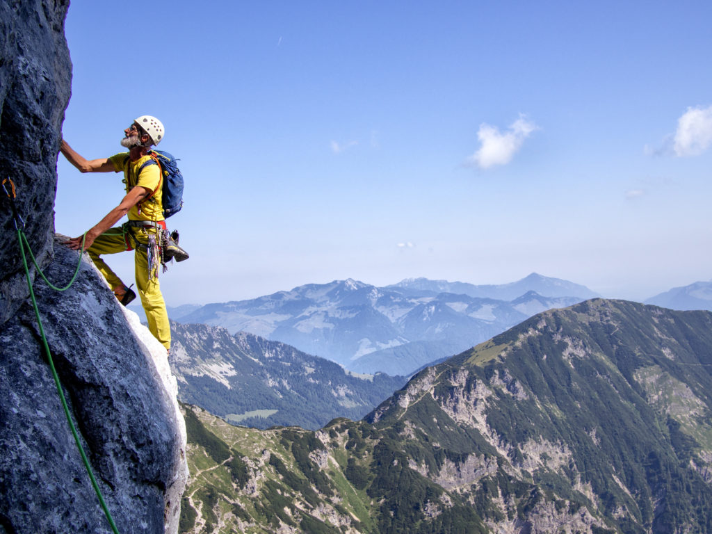 Alpinklettern im Wilden Kaiser, Reportage für Bergwelten. Foto: Simon Schöpf