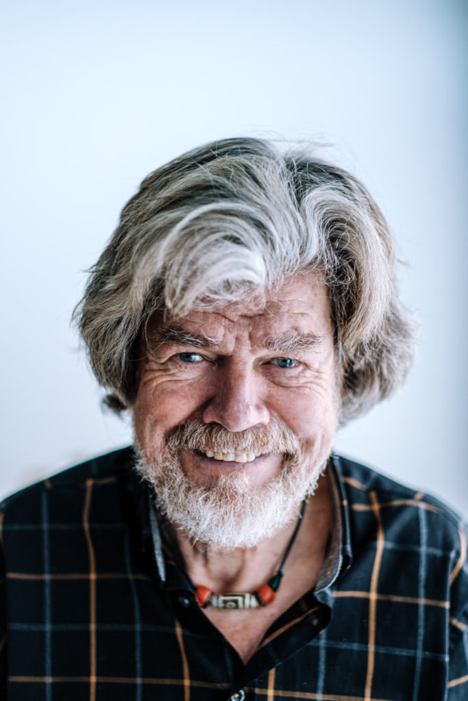 Reinhold Messner für ein Bergwelten-Interview, Sulden, Jänner 2021. Foto: Simon Schöpf